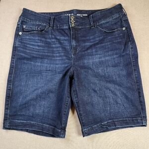 Torrid Bermuda Super Soft High Rise Stretch Denim Darkwash Jean Short Size 20